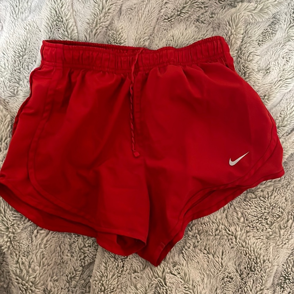 size small nike red running shorts
